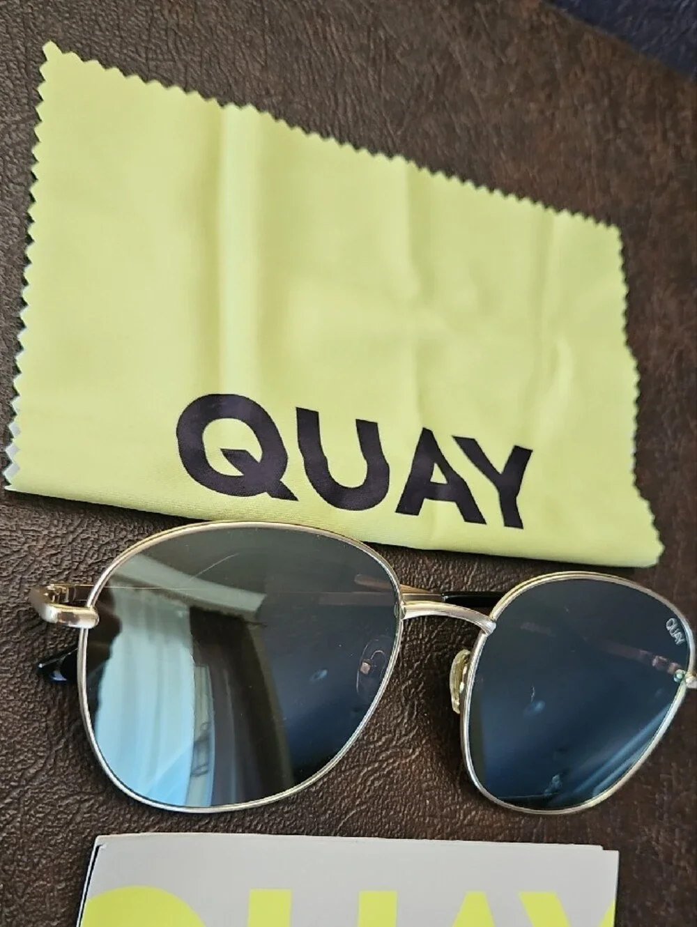 Quay Australia Jezabell Gold Frame Oversized Sunglasses with Smoke Lenses